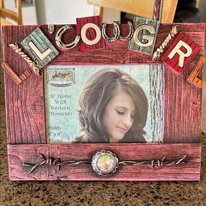 Rustic Red and Brown Photo Frame
